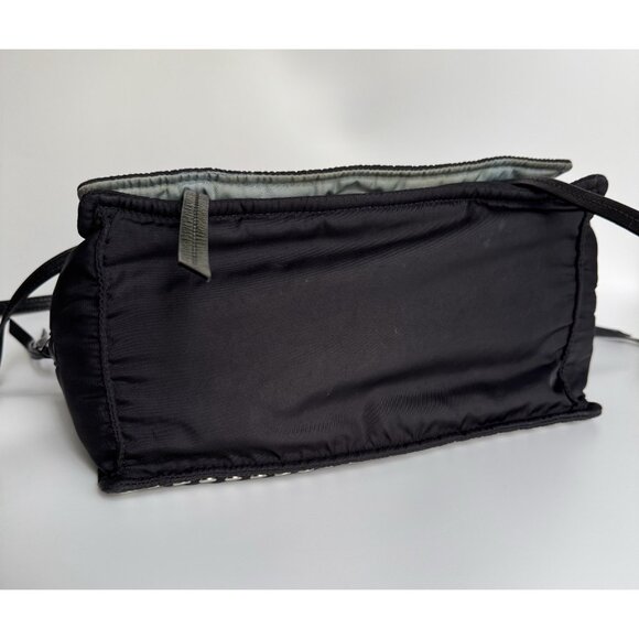 Prada Tessuto Etiquette Bag Nylon Leather Studded Crossbody Shoulder Flap - Picture 5 of 16